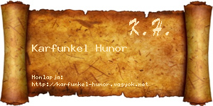 Karfunkel Hunor névjegykártya